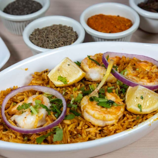 Shrimp Biryani.