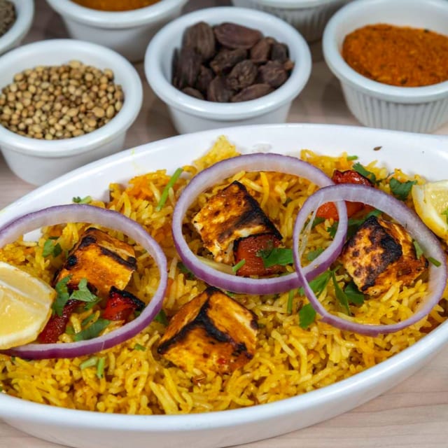 Paneer Tikka Biryani.